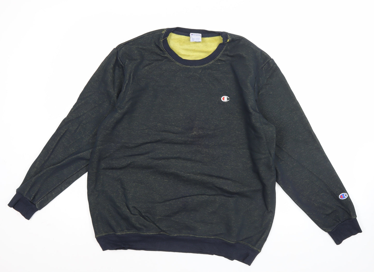 Champion Men's Black XL Pullover Sweatshirt Crew Neck Logo Sportswear