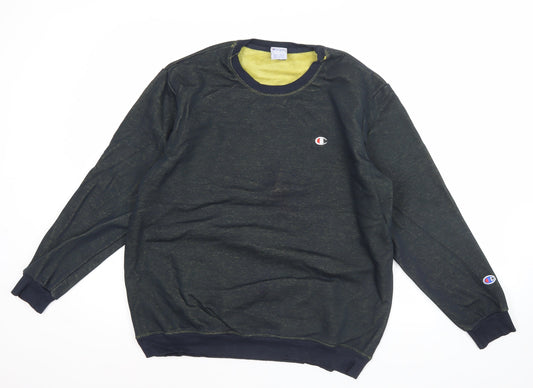 Champion Men's Black XL Pullover Sweatshirt Crew Neck Logo Sportswear