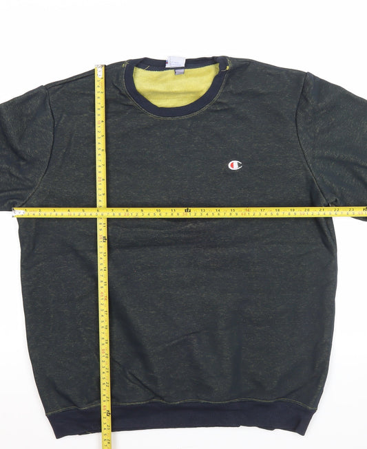 Champion Men's Black XL Pullover Sweatshirt Crew Neck Logo Sportswear