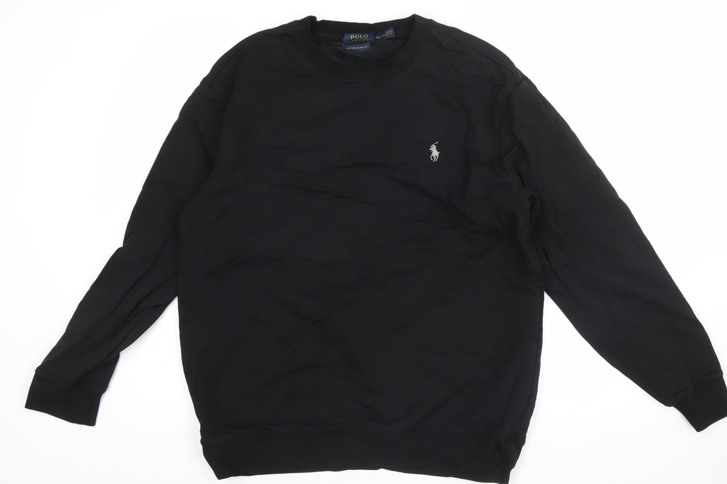Polo Ralph Lauren Men’s Black 2XL Slim Fit Crew Neck Sweatshirt