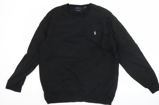 Polo Ralph Lauren Men’s Black 2XL Slim Fit Crew Neck Sweatshirt