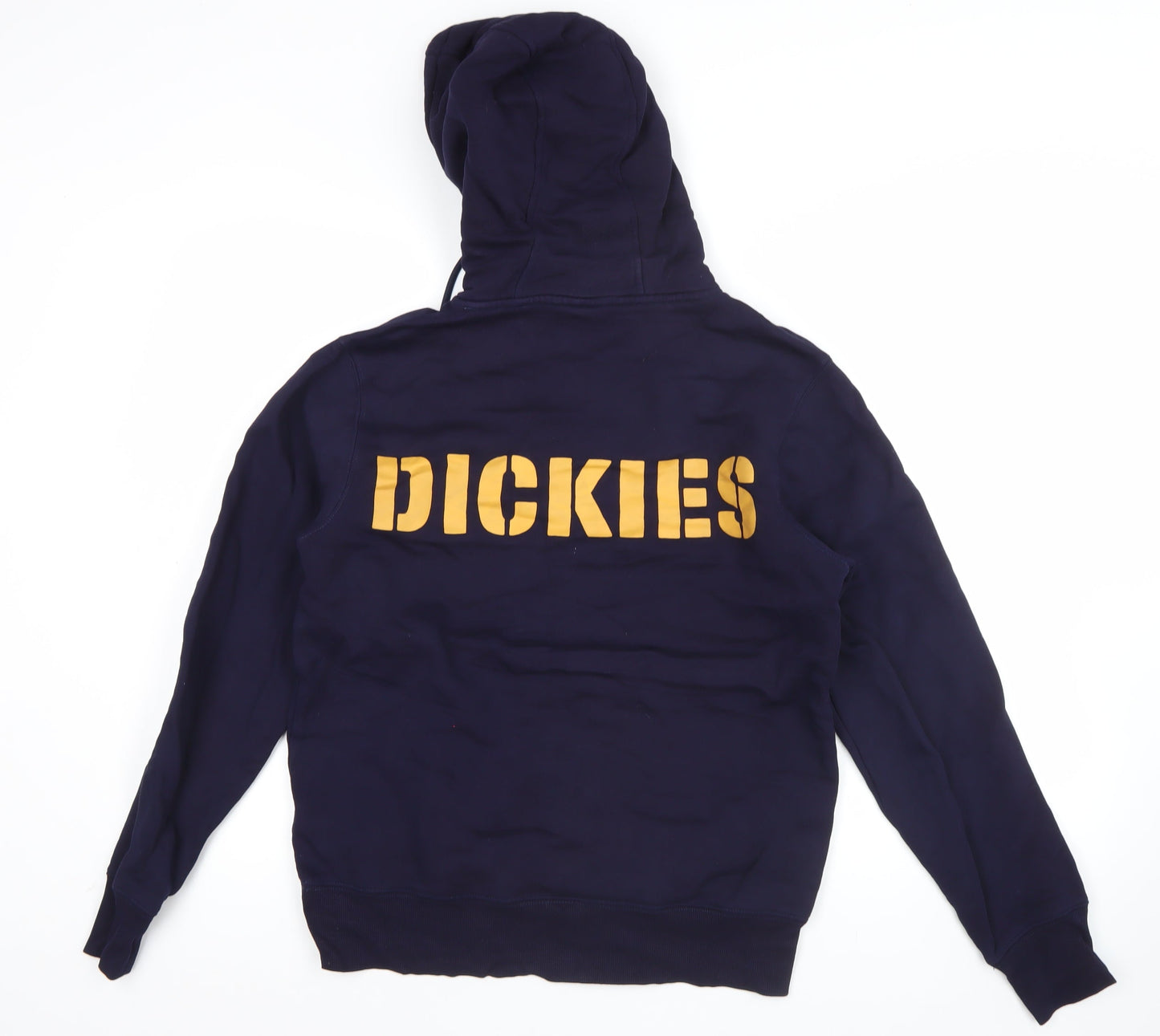 Dickies Men’s Blue Pullover Hoodie S Logo Fleece Kangaroo Pocket