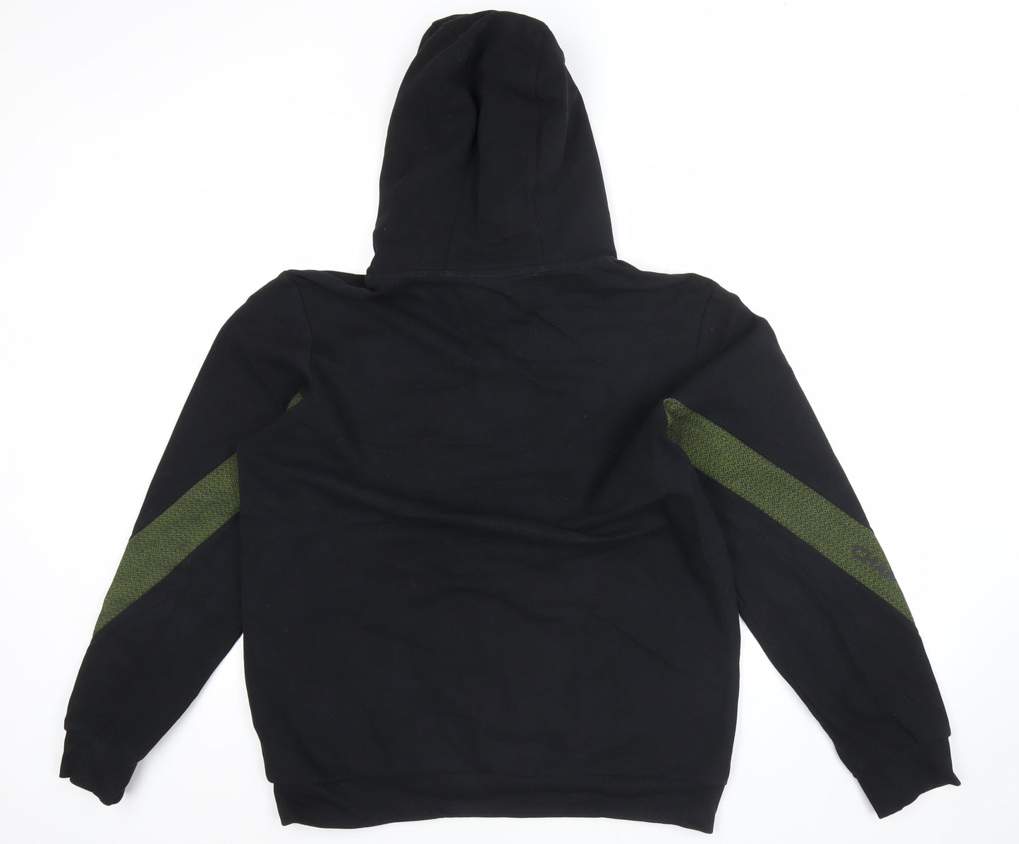 FILA Men's Black M Regular Fit 1/2 Zip Hoodie with Logo & Pockets