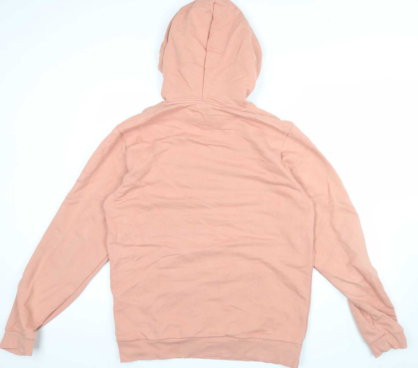 Puma Men's Pink Pullover Hoodie L Fleece Logo Kangaroo Pocket
