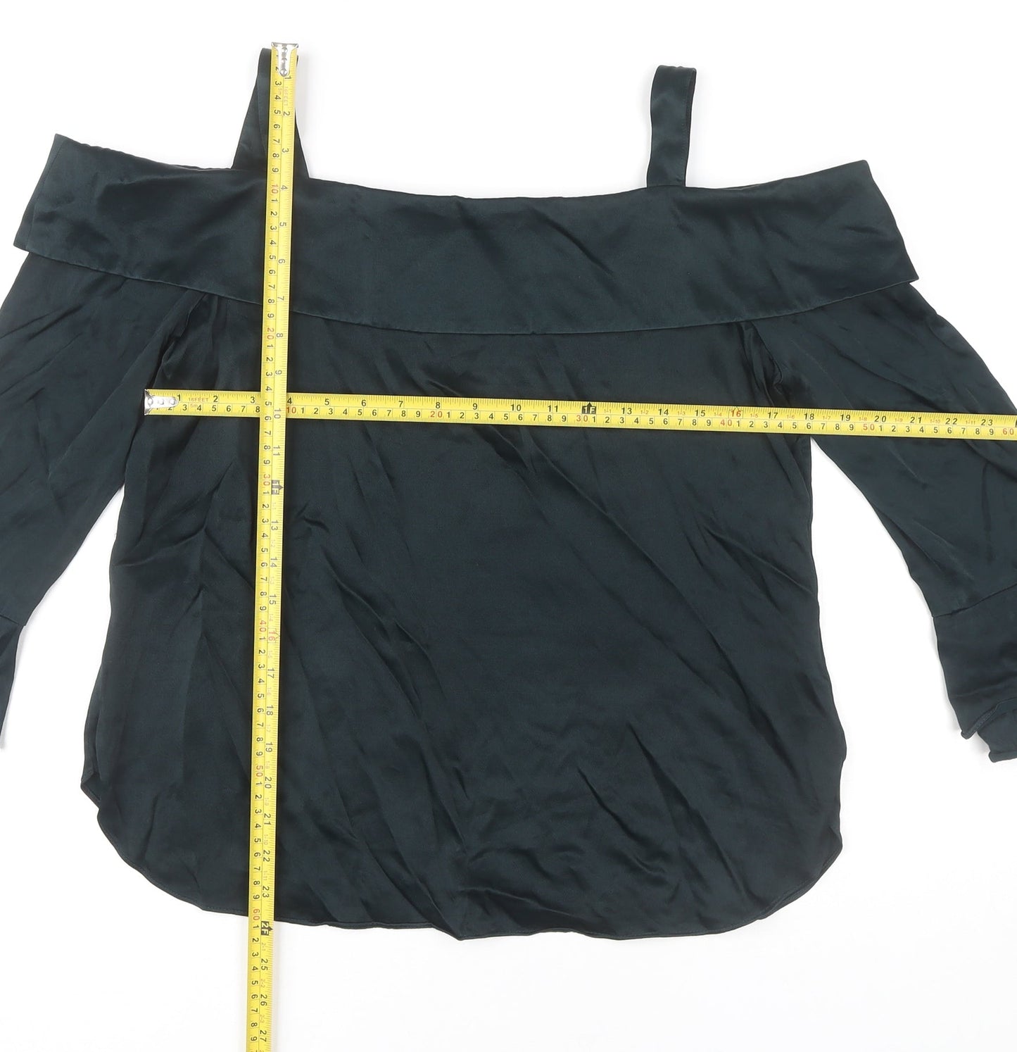 Mint Velvet Women’s Black Off Shoulder Blouse Size 16