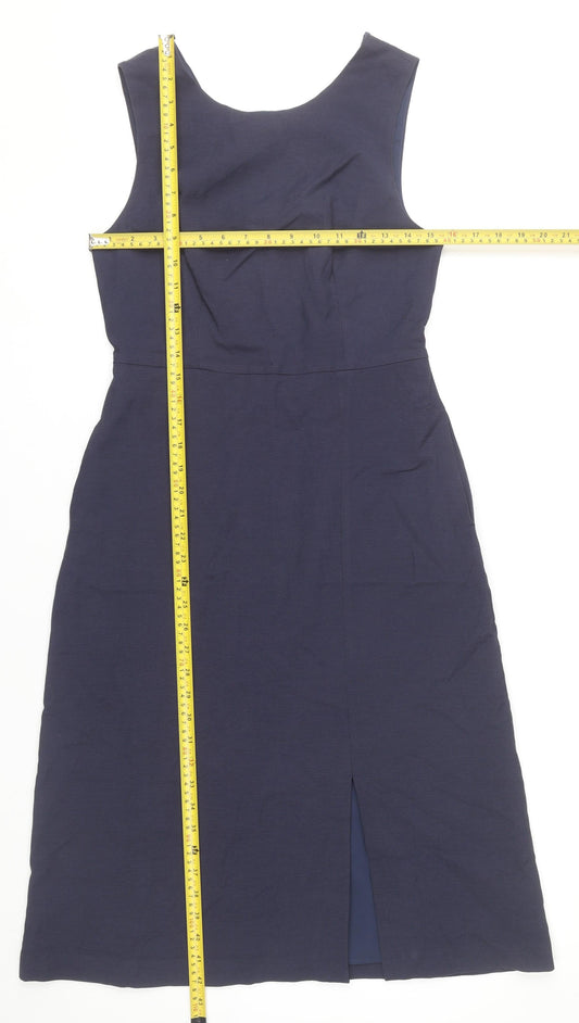 Banana Republic Women’s Blue Sheath Dress Size 8 Knee Length Sleeveless Workwear