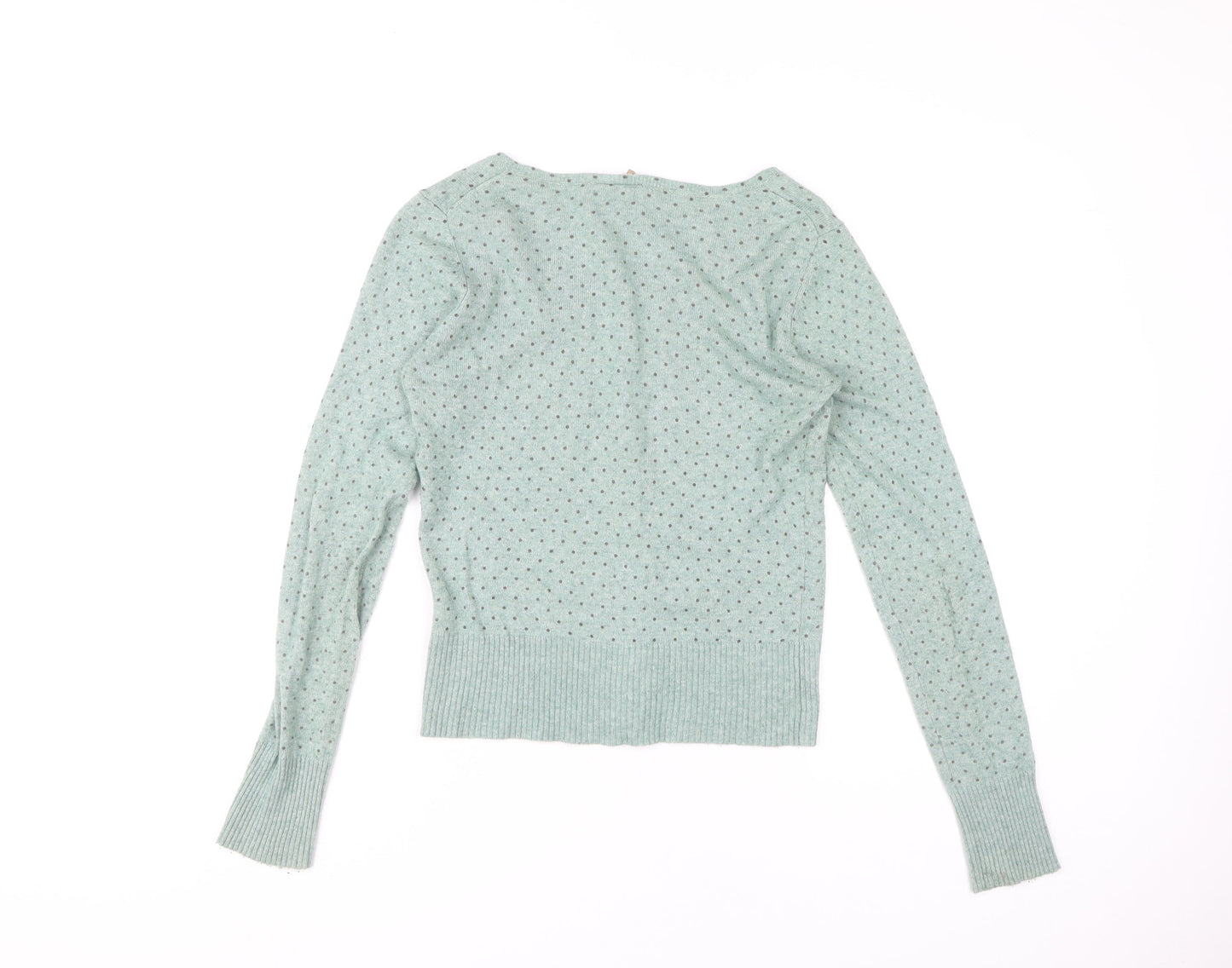 White Stuff Women's Green Polka Dot Cardigan Size 12
