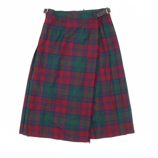 James Pringle Weavers Women’s Multicoloured Tartan Wrap Skirt Size 10