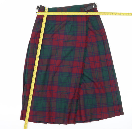 James Pringle Weavers Women’s Multicoloured Tartan Wrap Skirt Size 10