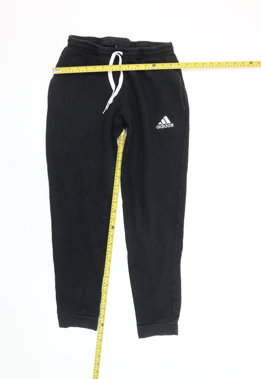Adidas Men's Black M Joggers Fleece Tapered Sports Trousers