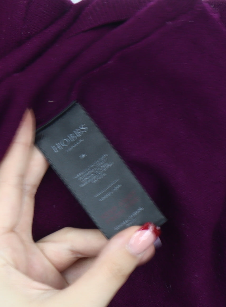 Hobbs Women’s Purple Wool Blend Crew Neck Pullover Jumper XS