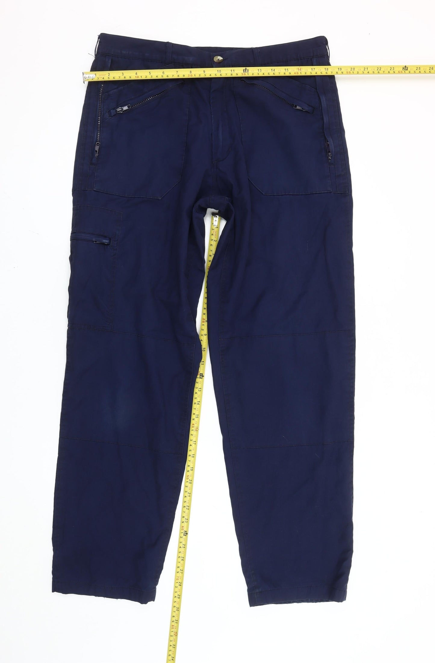 Regatta Mens Blue Cargo Trousers 34W 33L Straight Leg Outdoor