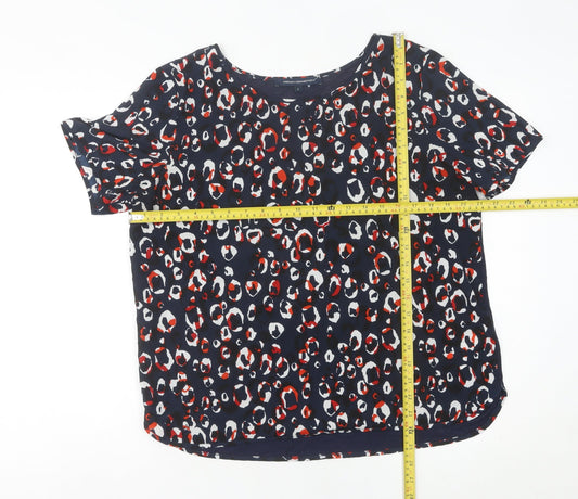 French Connection Women’s Multicoloured Leopard Print Blouse L