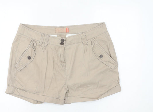 South Women’s Beige Size 14 Chino Shorts 100% Cotton Summer Casual