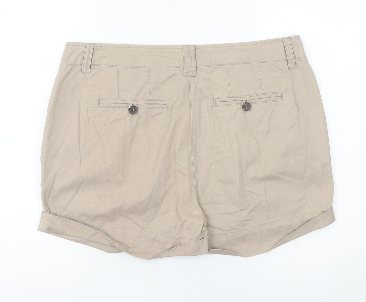 South Women’s Beige Size 14 Chino Shorts 100% Cotton Summer Casual