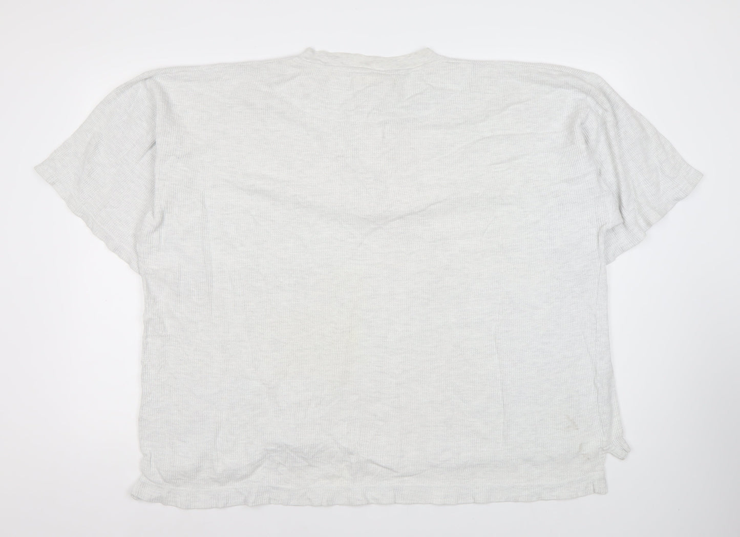 Donnay Men’s White XL Henley Short Sleeve Cotton T-Shirt