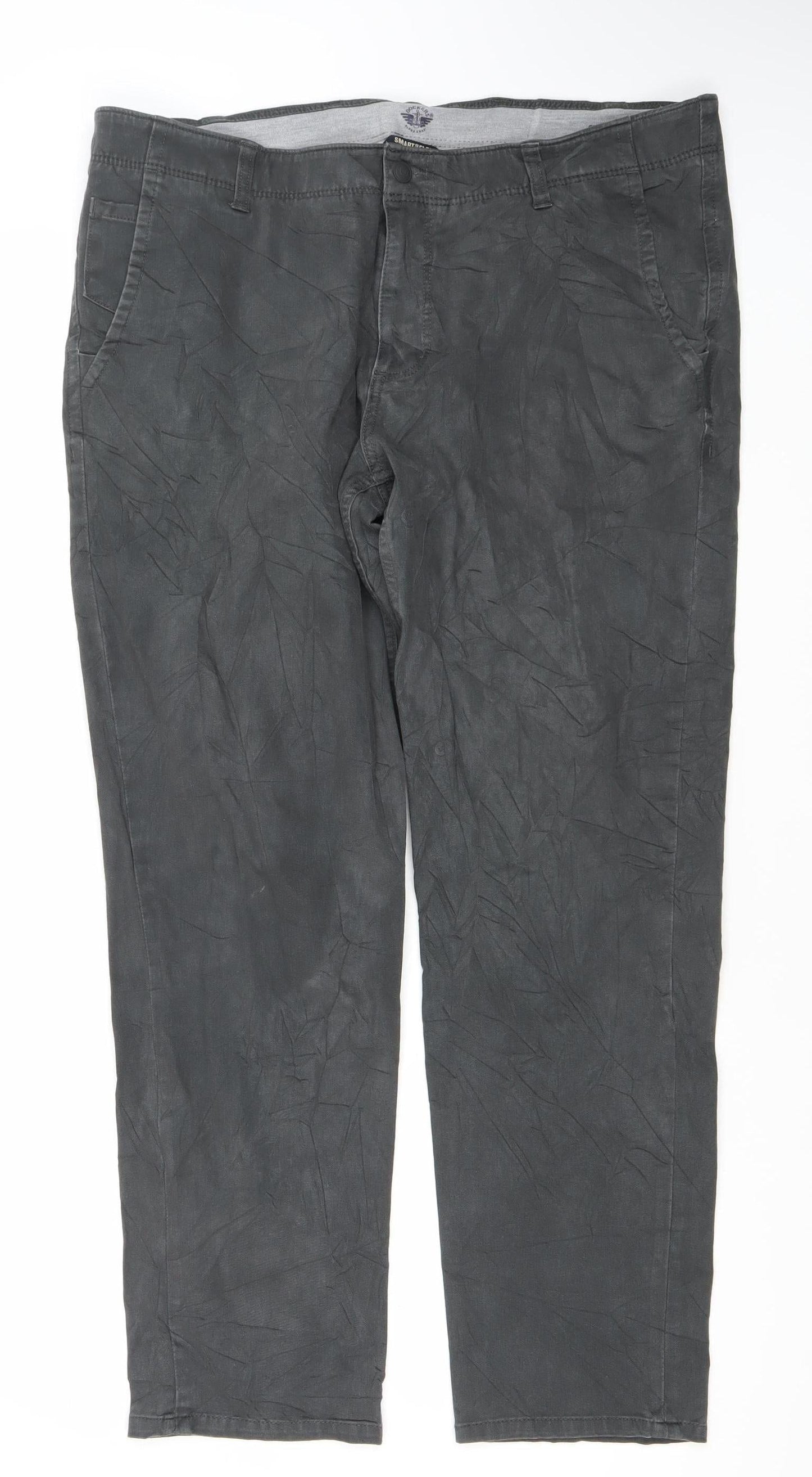 Dockers Men's Black Chino Trousers W38 L32 Regular Fit Cotton Stretch