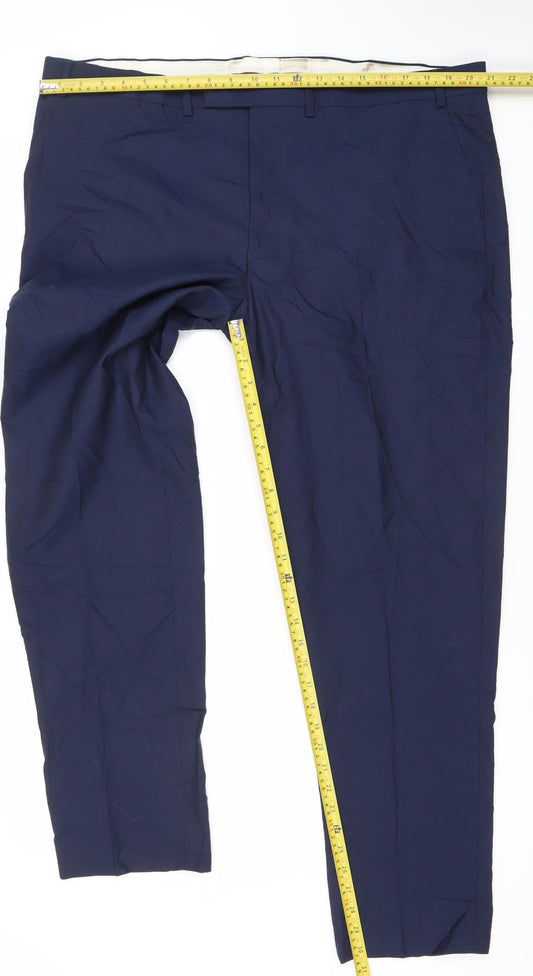 Marks and Spencer Men’s Blue 42R Wool Tailored Fit Dress Pants