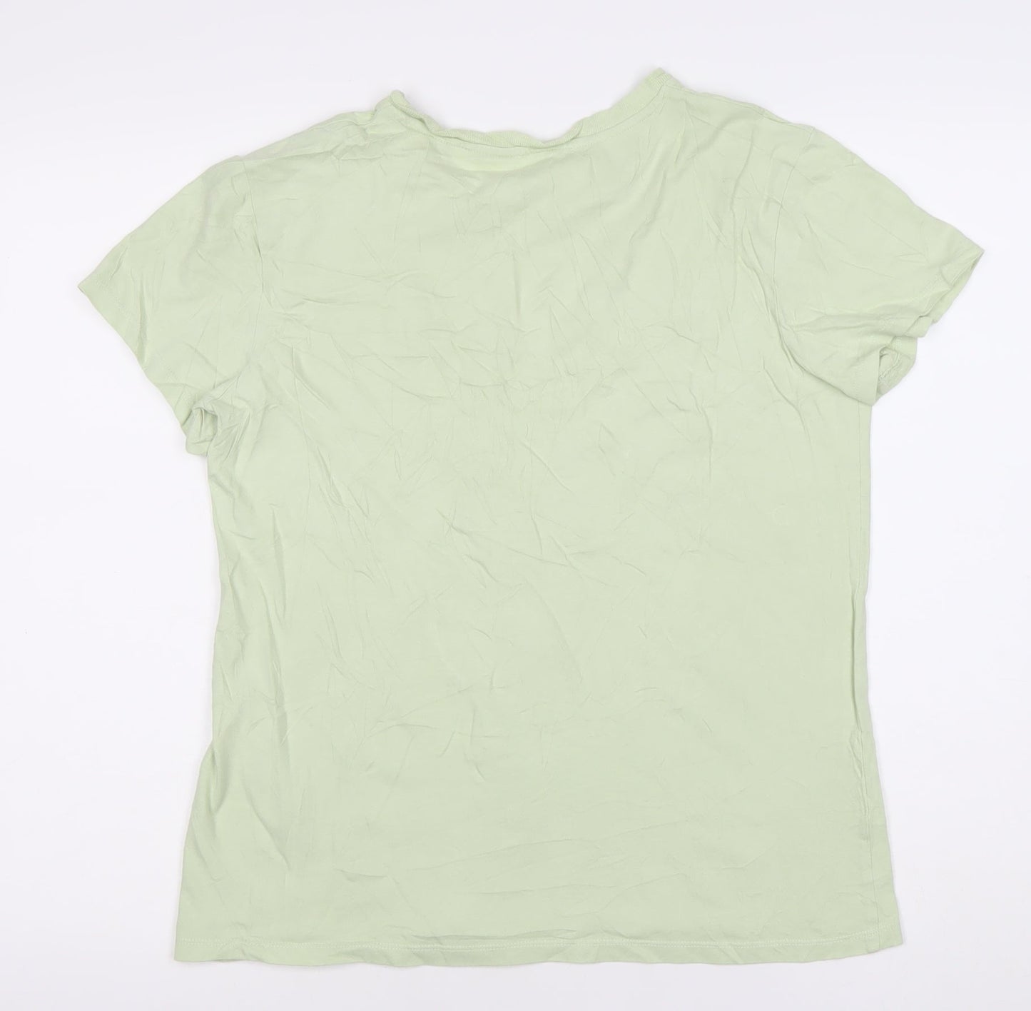Levi's Women's Green Medium Cotton Crew Neck Short Sleeve T-Shirt