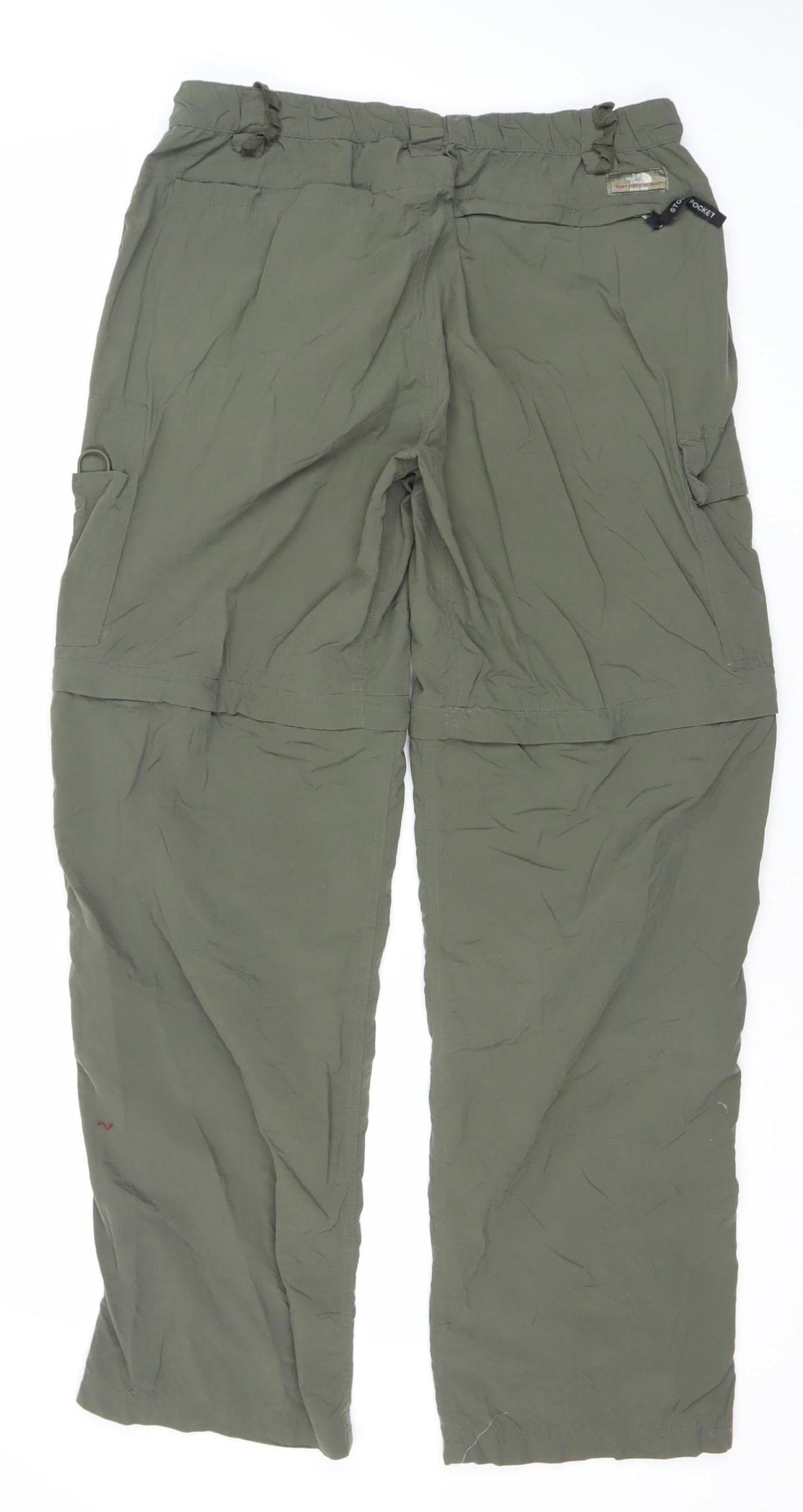 The North Face Men's Green Nylon Cargo Trousers M Regular Fit Outdoor