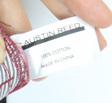 Austin Reed Men's Red Straight Leg Cotton Jeans Size 34R Regular Fit