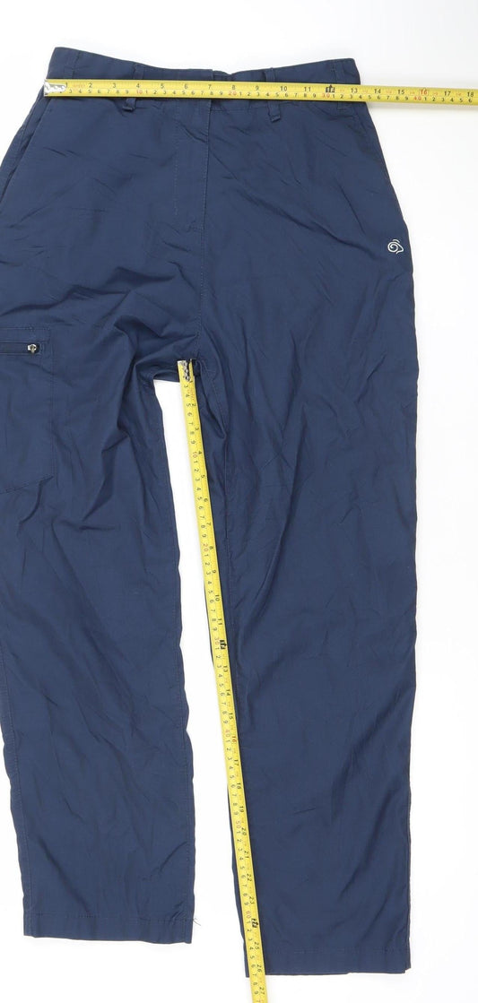 Craghoppers Men's Blue S Cargo Travel Trousers Polyester Cotton