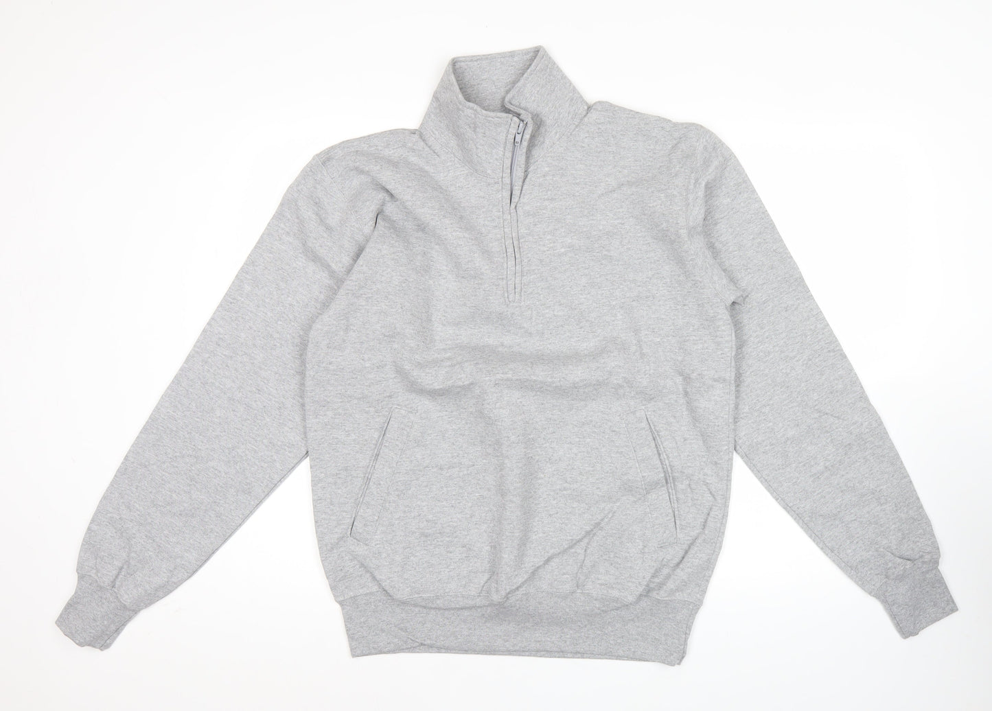 Champion Men’s Grey M Eco Authentic 1/4 Zip Fleece Sweatshirt