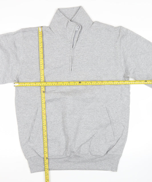 Champion Men’s Grey M Eco Authentic 1/4 Zip Fleece Sweatshirt