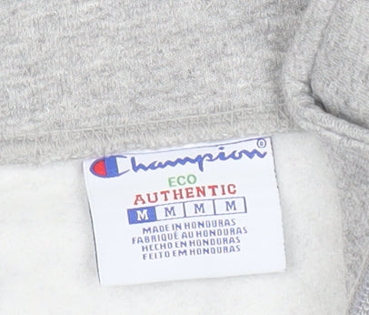 Champion Men’s Grey M Eco Authentic 1/4 Zip Fleece Sweatshirt