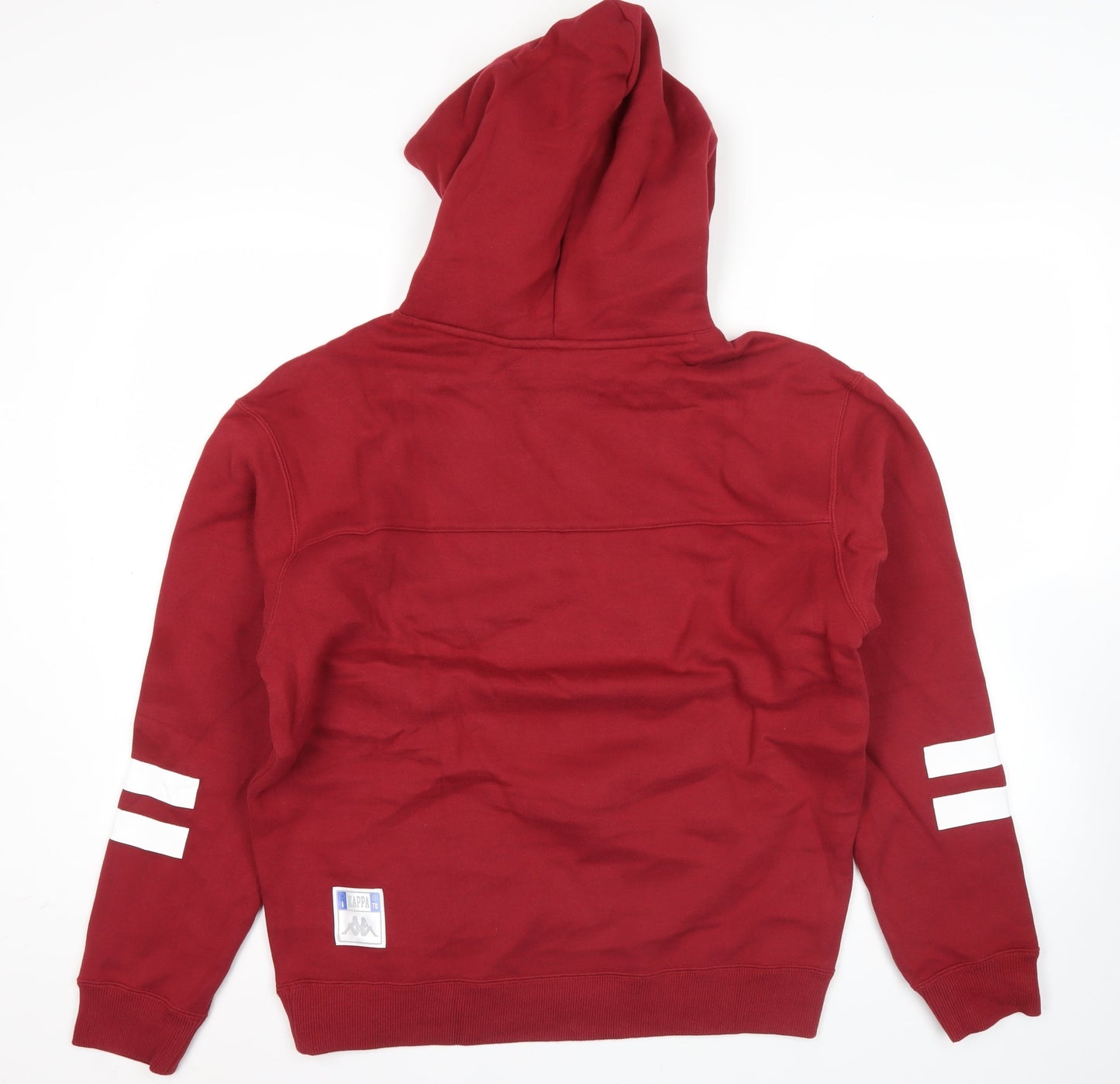 Kappa Men’s Red Pullover Hoodie M Graphic Logo Sports Fleece