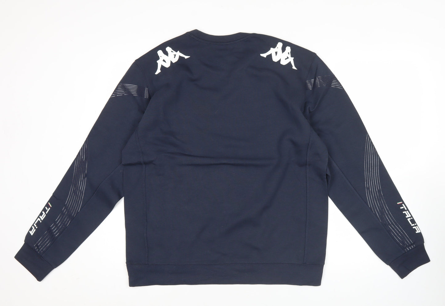 Kappa Men's Blue M Pullover Sweatshirt Crew Neck Graphic Print