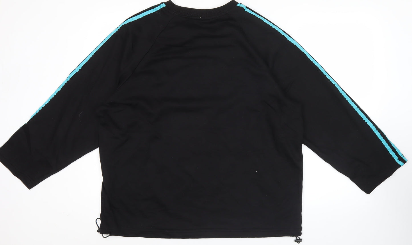 Adidas Men's Black L Pullover Sweatshirt with Logo Stripes