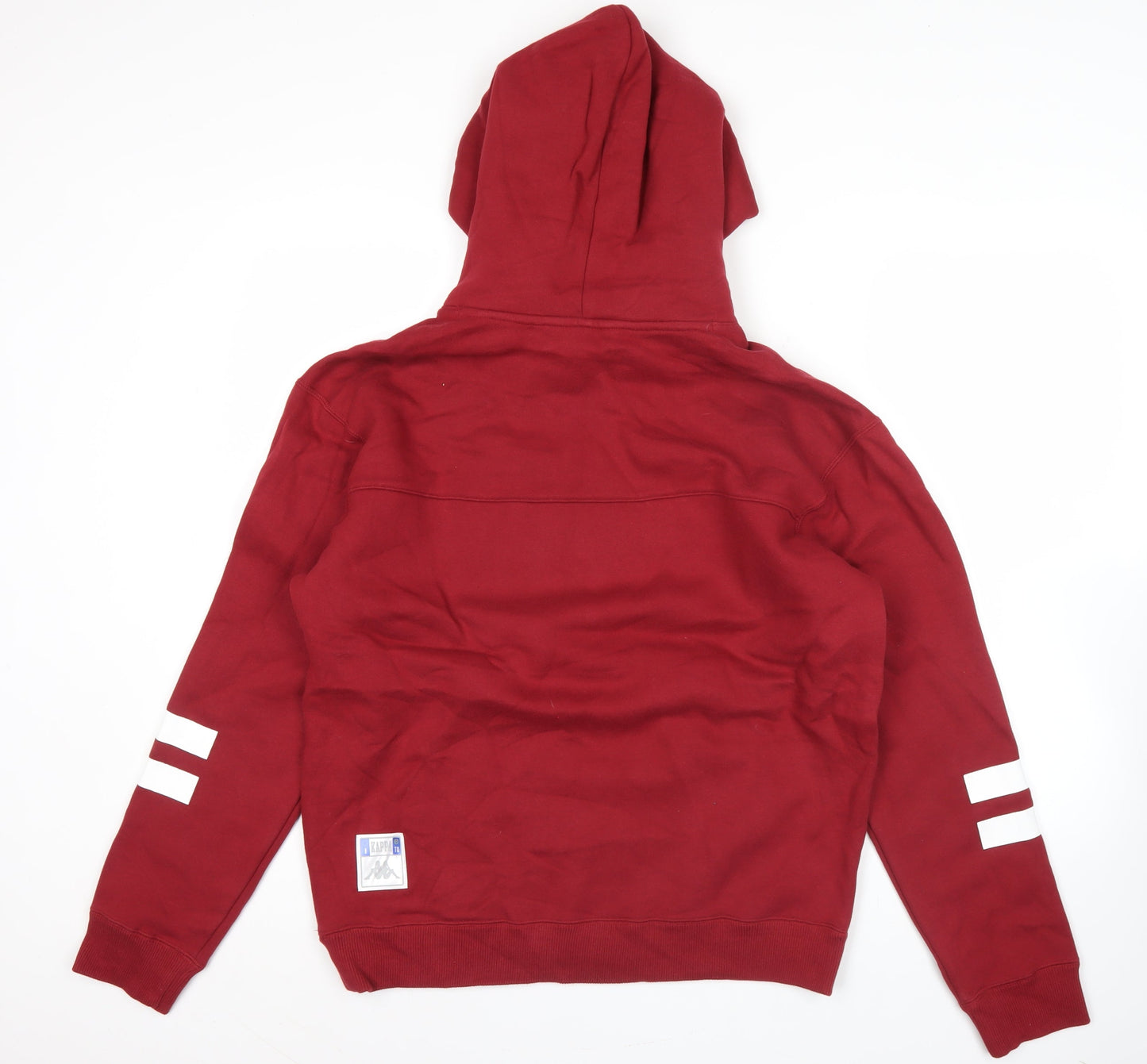 Kappa Men’s Red Pullover Hoodie M Sports Logo Graphic Fleece