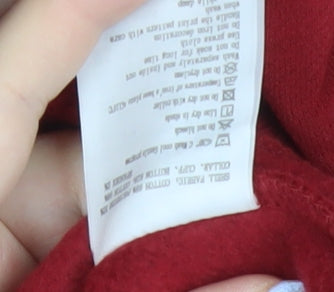 Kappa Men's Red Crew Neck Pullover Sweatshirt M Logo Graphic Sports