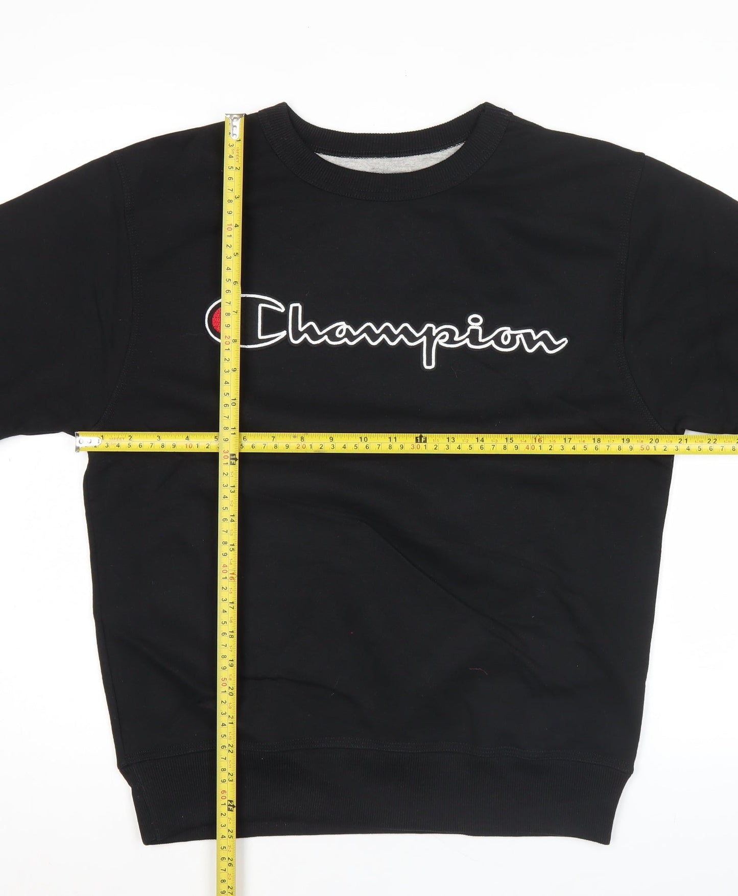 Champion Men’s Black Pullover Sweatshirt Small Logo Athleticwear