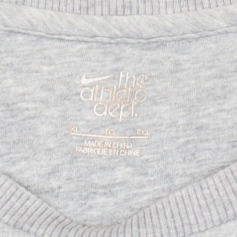 Nike Men's Grey XL Pullover Sweatshirt Crew Neck Graphic Print