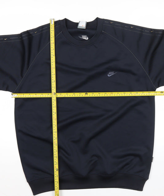 Nike Men's Blue 2XL Pullover Sweatshirt Crew Neck Logo Jersey