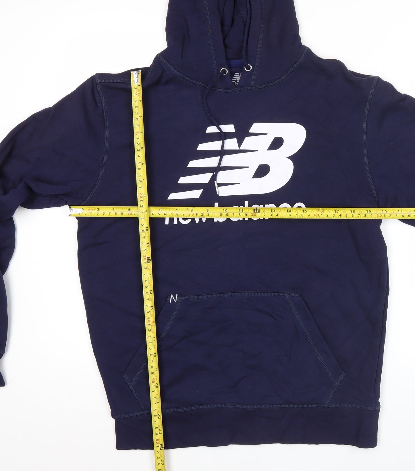 New Balance Men’s Blue Pullover Hoodie M Logo Sportswear
