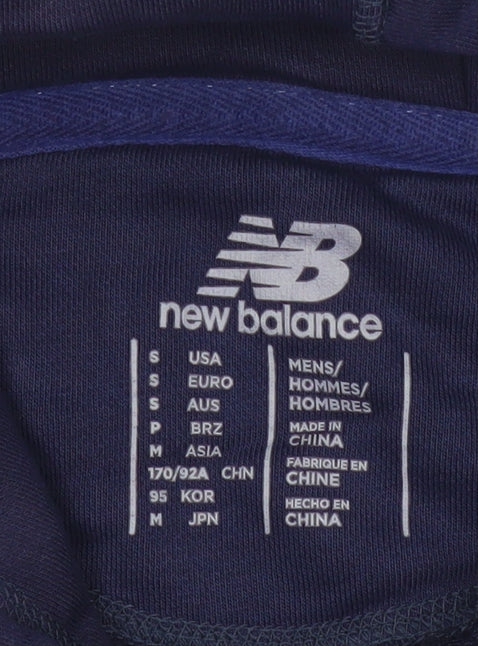 New Balance Men’s Blue Pullover Hoodie M Logo Sportswear