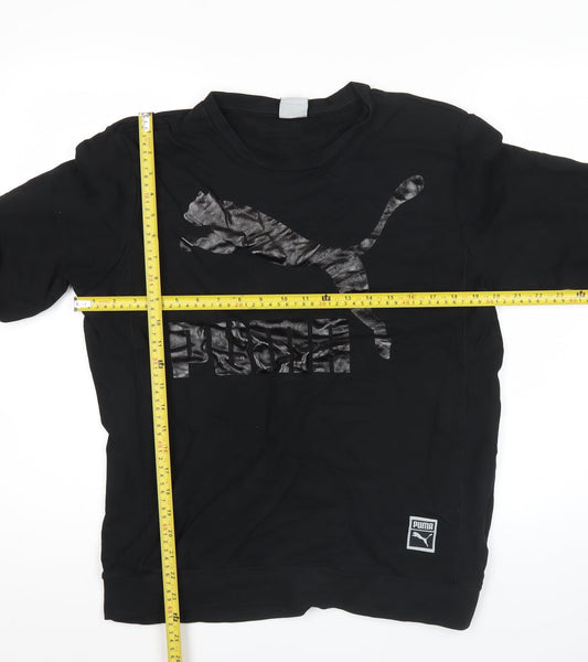 Puma Men's Black L Pullover Sweatshirt Long Sleeve Crew Neck Sportswear