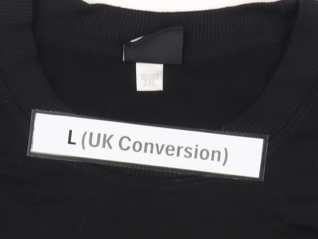 Nike Men's Black L Sweatshirt Pullover Sports Logo Crew Neck