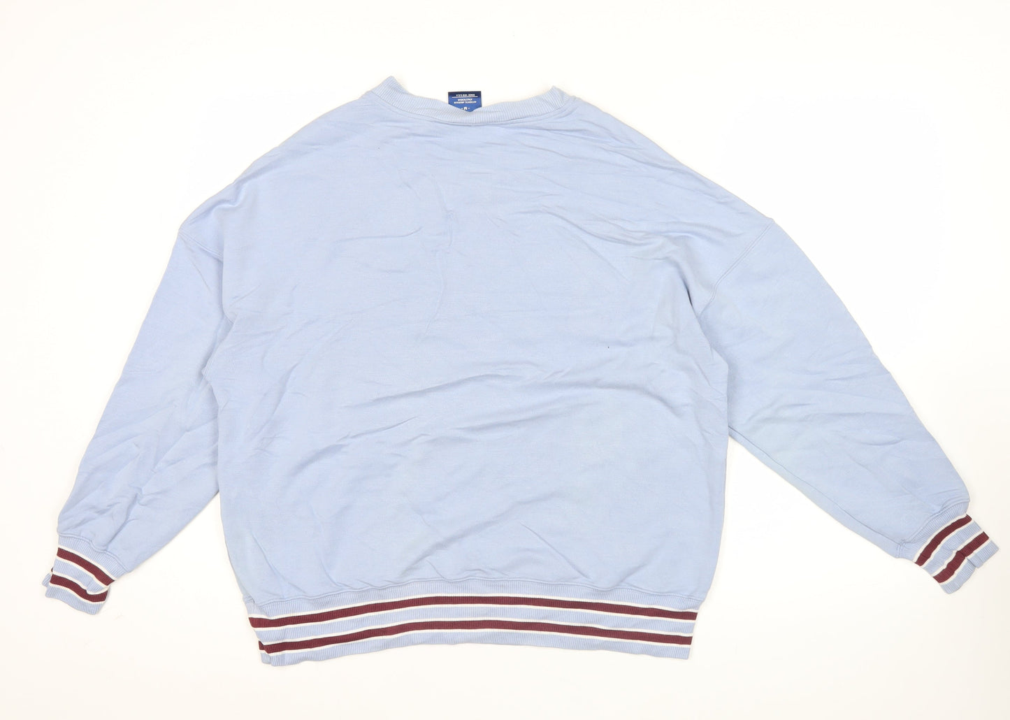 Champion Men's Blue V-Neck Logo Sweatshirt Size M Regular Fit