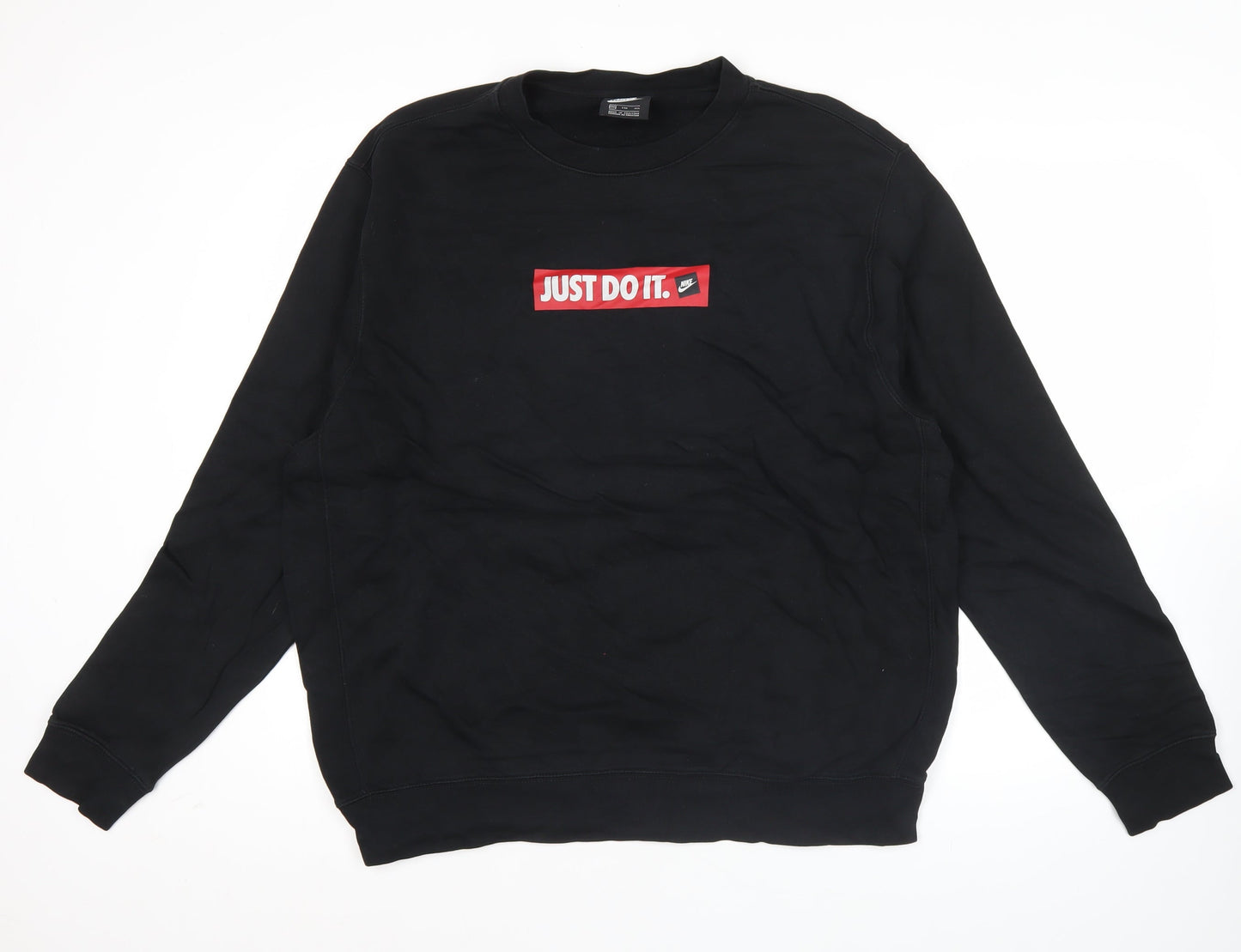 Nike Men's Black 2XL Pullover Sweatshirt Just Do It Logo Sportswear