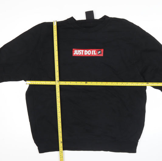 Nike Men's Black 2XL Pullover Sweatshirt Just Do It Logo Sportswear