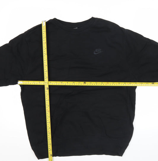 Nike Men's Black M Pullover Crew Neck Sweatshirt Logo Sports