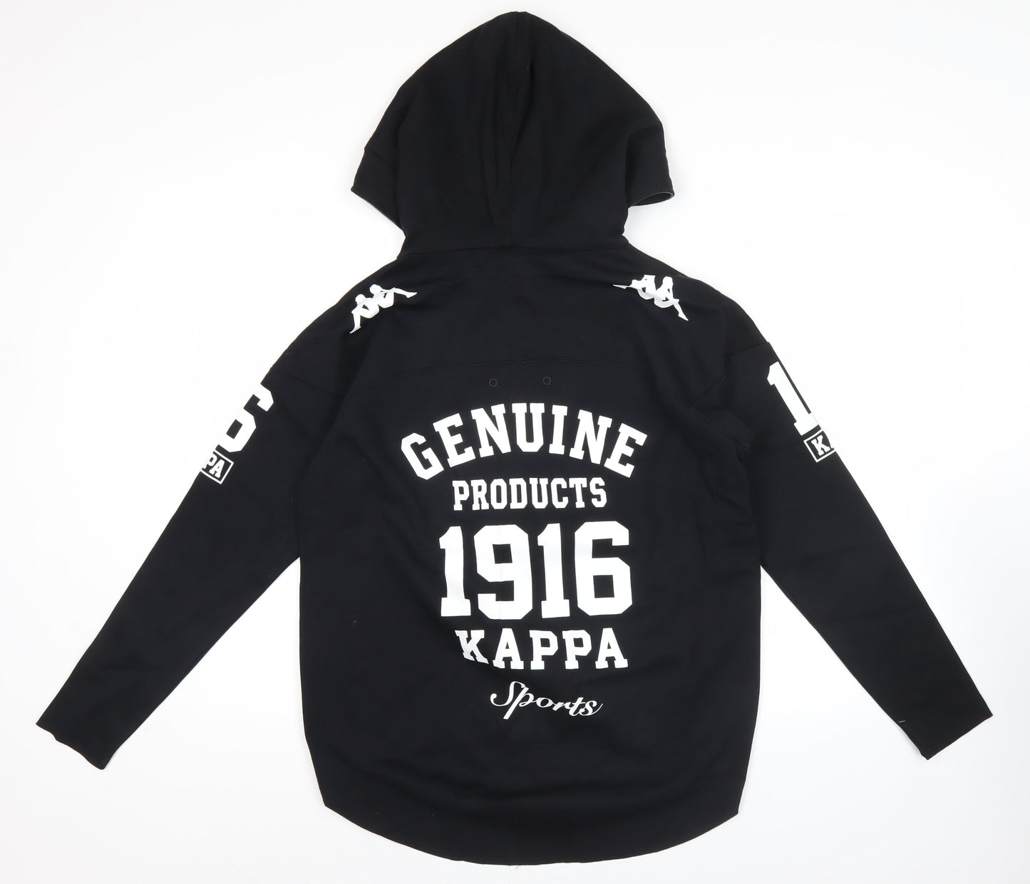 Kappa Men’s Black Full Zip Hoodie M Graphic Logo Sports Jersey