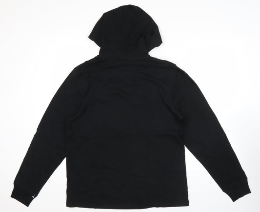 Champion Men's Black Pullover Hoodie M Logo Sports Cotton