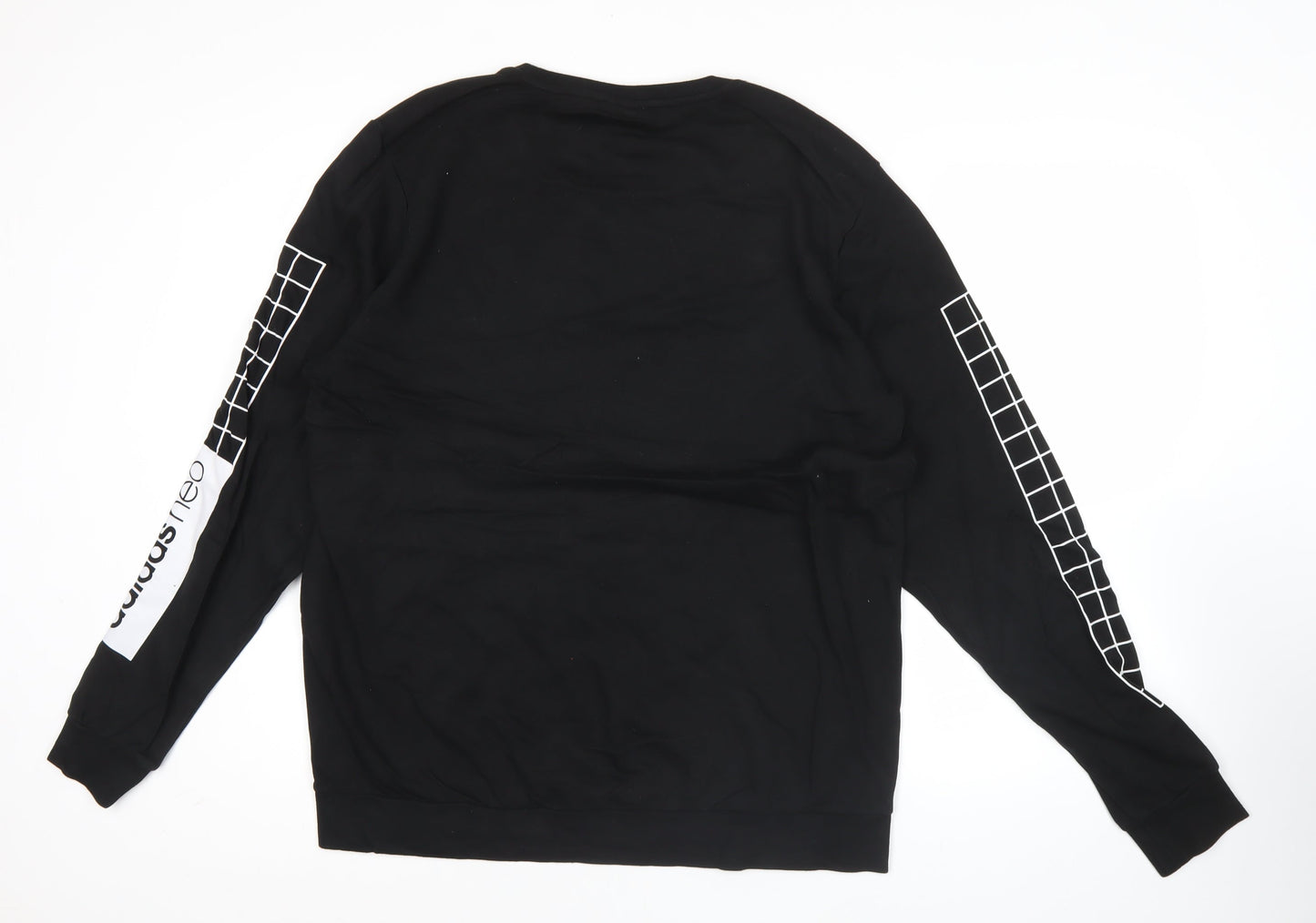 Adidas Neo Men's Black L Pullover Sweatshirt Graphic Logo Jersey