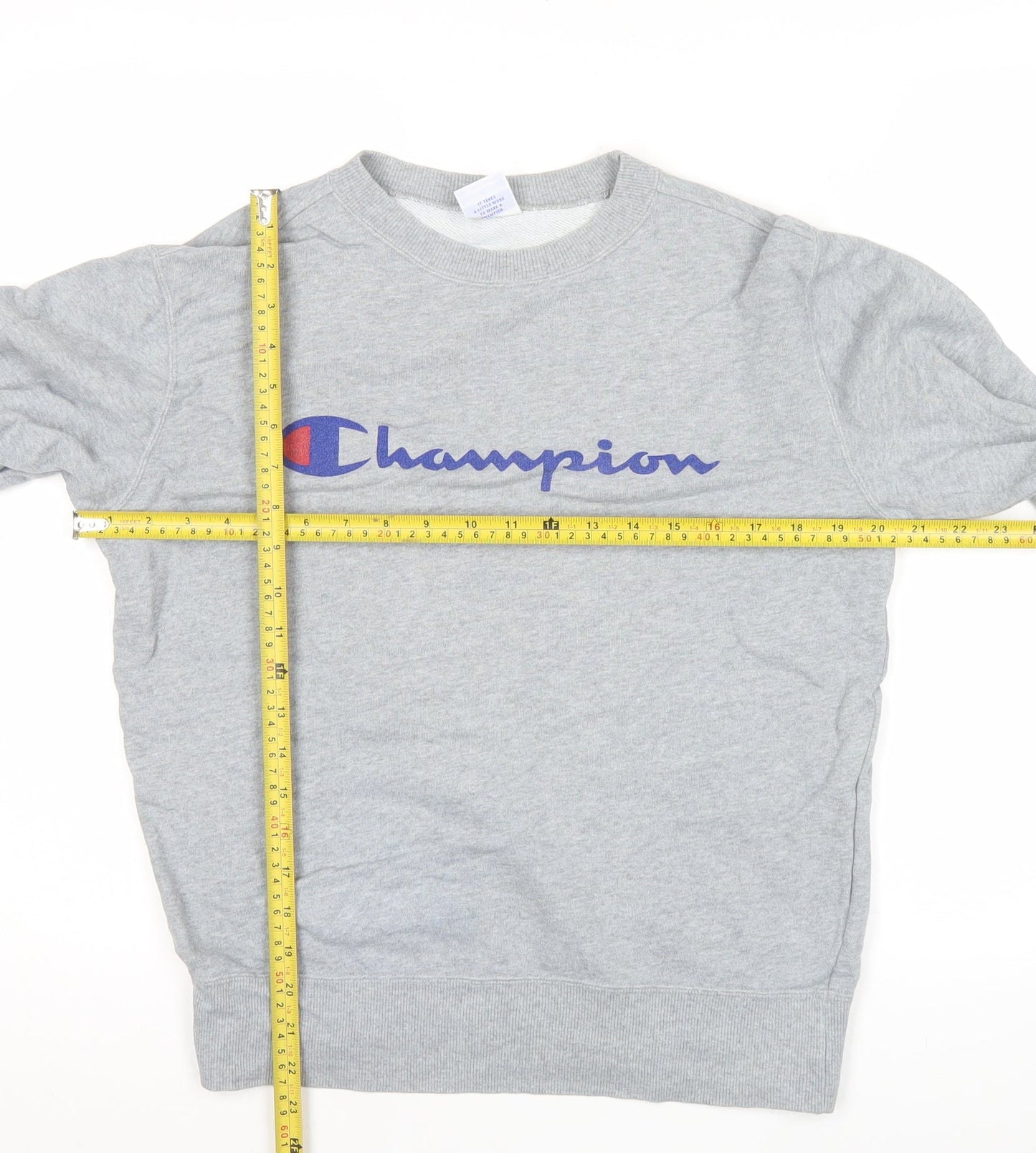 Champion Men’s Grey Pullover Sweatshirt Medium Logo Jersey Athletic