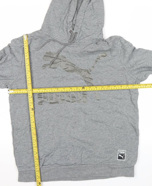 Puma Mens Grey XL Pullover Hoodie Jersey Cotton Elastane